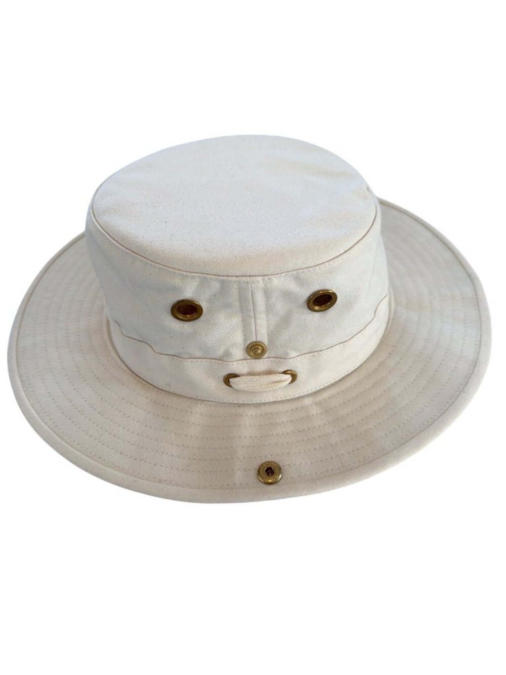 New Tilley T4 Cotton Duck Sun Hat 7 S 56.5cm Vintage HTF Ivory Green - Picture 13 of 14